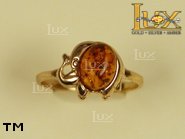 Jewellery GOLD ring.  Stone: amber. TAG: animals, signs; name: GR005; weight: 1.83g.