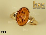 Jewellery GOLD ring.  Stone: amber. TAG: ; name: GR019; weight: 3.3g.