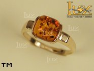 Jewellery GOLD ring.  Stone: amber. TAG: ; name: GR021; weight: 2.73g.