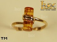 Jewellery GOLD ring.  Stone: amber. TAG: ; name: GR028; weight: 2.1g.