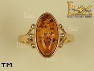 Jewellery GOLD ring.  Stone: amber. TAG: ; name: GR031; weight: 3g.