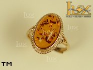 Jewellery GOLD ring.  Stone: amber. TAG: ; name: GR033-2; weight: 4.5g.