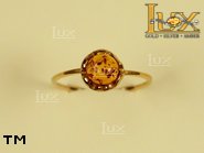 Jewellery GOLD ring.  Stone: amber. TAG: ; name: GR035; weight: 1.3g.