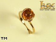 Jewellery GOLD ring.  Stone: amber. TAG: ; name: GR037; weight: 2.43g.