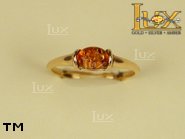 Jewellery GOLD ring.  Stone: amber. TAG: ; name: GR062; weight: 2.1g.