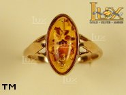 Jewellery GOLD ring.  Stone: amber. TAG: clasic; name: GR070; weight: 3g.