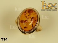 Jewellery GOLD ring.  Stone: amber. TAG: ; name: GR071; weight: 5g.