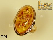 Jewellery GOLD ring.  Stone: amber. TAG: ; name: GR072; weight: 5.3g.