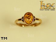 Jewellery GOLD ring.  Stone: amber. TAG: ; name: GR073; weight: 2.22g.