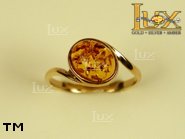 Jewellery GOLD ring.  Stone: amber. TAG: ; name: GR077; weight: 2.5g.