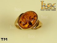 Jewellery GOLD ring.  Stone: amber. TAG: ; name: GR078; weight: 3.32g.