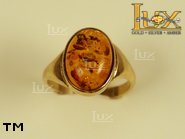 Jewellery GOLD ring.  Stone: amber. TAG: ; name: GR079; weight: 3.9g.