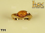 Jewellery GOLD ring.  Stone: amber. TAG: ; name: GR080; weight: 2.4g.