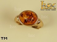 Jewellery GOLD ring.  Stone: amber. TAG: ; name: GR091; weight: 4.51g.