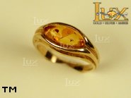 Jewellery GOLD ring.  Stone: amber. TAG: ; name: GR095; weight: 0g.