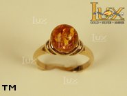 Jewellery GOLD ring.  Stone: amber. TAG: ; name: GR099; weight: 3.2g.