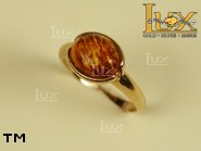 Jewellery GOLD ring.  Stone: amber. TAG: ; name: GR101; weight: 4.31g.