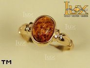 Jewellery GOLD ring.  Stone: amber. TAG: ; name: GR115; weight: 3.4g.