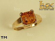 Jewellery GOLD ring.  Stone: amber. TAG: ; name: GR118; weight: 2.5g.