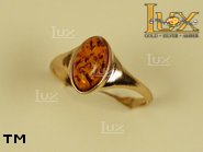 Jewellery GOLD ring.  Stone: amber. TAG: ; name: GR120; weight: 2g.