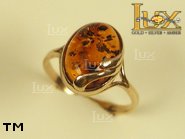 Jewellery GOLD ring.  Stone: amber. TAG: nature, clasic; name: GR132; weight: 3.4g.
