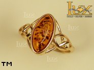 Jewellery GOLD ring.  Stone: amber. TAG: clasic; name: GR133; weight: 3g.