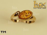 Jewellery GOLD ring.  Stone: amber. TAG: ; name: GR158; weight: 2g.