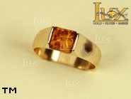 Jewellery GOLD ring.  Stone: amber. TAG: ; name: GR160; weight: 3.2g.