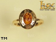 Jewellery GOLD ring.  Stone: amber. TAG: ; name: GR167; weight: 3.2g.