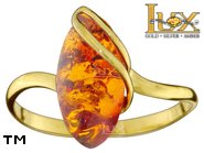 Jewellery GOLD ring.  Stone: amber. TAG: clasic; name: GR184; weight: 2.07g.