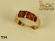 Jewellery GOLD ring.  Stone: amber. TAG: ; name: GR187; weight: 2.7g.
