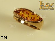 Jewellery GOLD ring.  Stone: amber. TAG: ; name: GR197; weight: 0g.