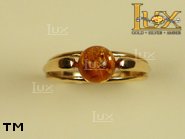 Jewellery GOLD ring.  Stone: amber. TAG: ; name: GR201; weight: 2.73g.