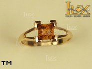 Jewellery GOLD ring.  Stone: amber. TAG: ; name: GR204; weight: 2.5g.