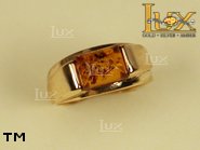 Jewellery GOLD ring.  Stone: amber. TAG: ; name: GR212; weight: 3.6g.