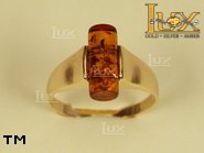 Jewellery GOLD ring.  Stone: amber. TAG: ; name: GR213; weight: 2.9g.