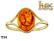 Jewellery GOLD ring.  Stone: amber. TAG: ; name: GR215; weight: 1.4g.