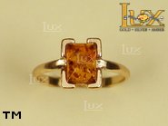 Jewellery GOLD ring.  Stone: amber. TAG: ; name: GR221; weight: 2.6g.