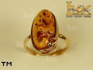 Jewellery GOLD ring.  Stone: amber. TAG: ; name: GR230; weight: 4.43g.