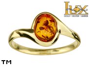 Jewellery GOLD ring.  Stone: amber. TAG: ; name: GR232; weight: 2.3g.