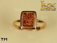 Jewellery GOLD ring.  Stone: amber. TAG: ; name: GR237; weight: 3.6g.