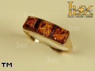 Jewellery GOLD ring.  Stone: amber. TAG: ; name: GR248; weight: 2.1g.