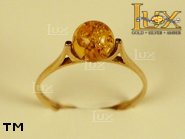 Jewellery GOLD ring.  Stone: amber. TAG: ; name: GR249; weight: 1.3g.