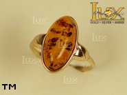 Jewellery GOLD ring.  Stone: amber. TAG: ; name: GR253; weight: 2.2g.