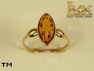 Jewellery GOLD ring.  Stone: amber. TAG: ; name: GR260; weight: 1.7g.