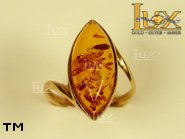 Jewellery GOLD ring.  Stone: amber. TAG: ; name: GR263; weight: 2.52g.