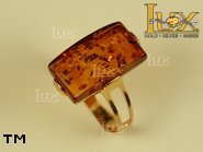 Jewellery GOLD ring.  Stone: amber. TAG: ; name: GR266; weight: 2.7g.