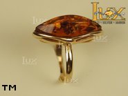 Jewellery GOLD ring.  Stone: amber. TAG: ; name: GR268; weight: 6.72g.