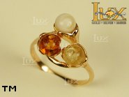 Jewellery GOLD ring.  Stone: amber. TAG: nature; name: GR290; weight: 5.2g.
