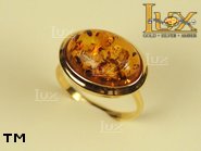 Jewellery GOLD ring.  Stone: amber. TAG: ; name: GR296; weight: 4.7g.